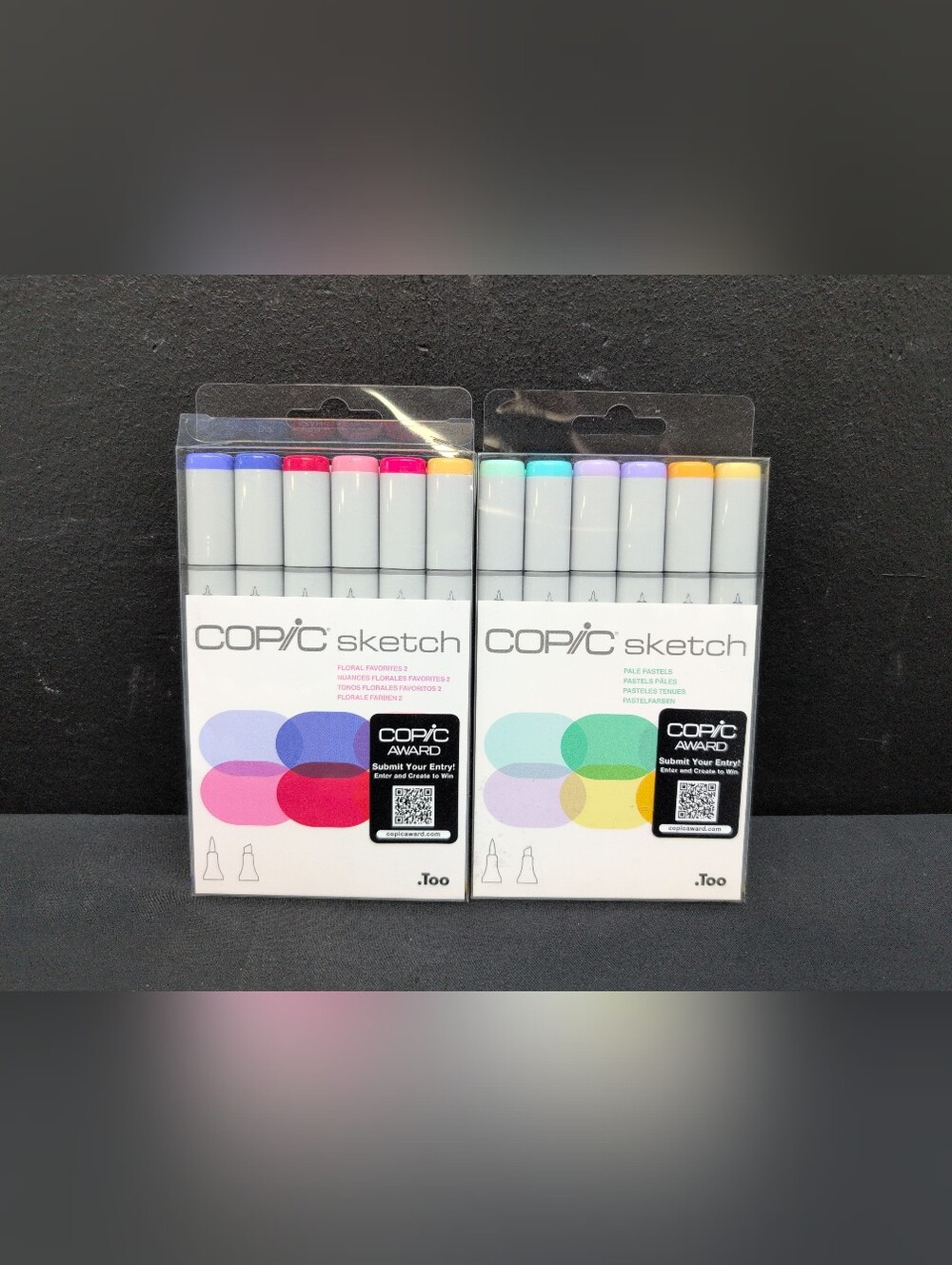 Copic Sketch Marker 6 Colors Set Pale Pastels &amp; Floral Favorites 12Pcs 2 Pac